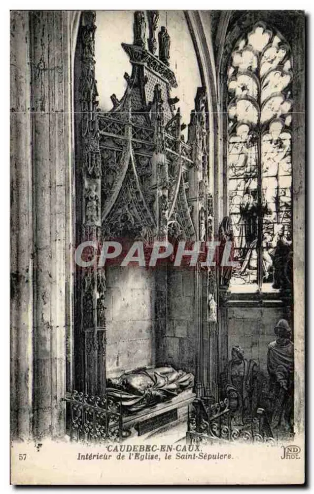 Caudebec-en-Caux — Innenansicht der Kirche, das Heilige Grab — JND.ROL. Nr. 57 - Vorderseite