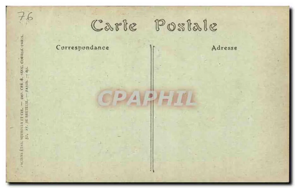 Caudebec-en-Caux — Innenansicht der Kirche, das Heilige Grab — JND.ROL. Nr. 57 - Rückseite