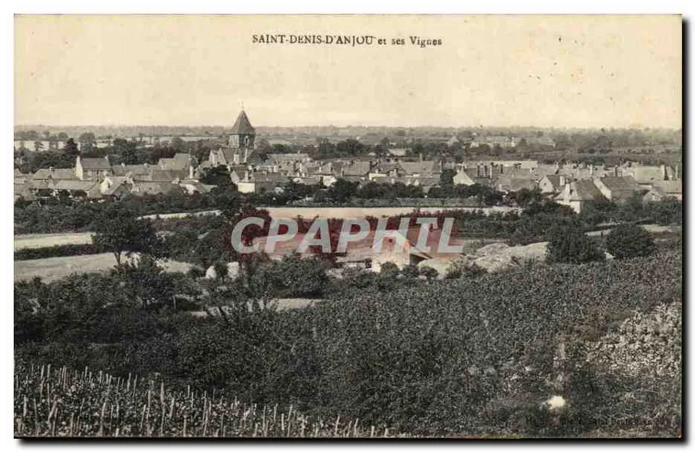 Saint-Denis-d'Anjou e suas Vindas — vista panorâmica — editor desconhecido, número de série não visível - Frente