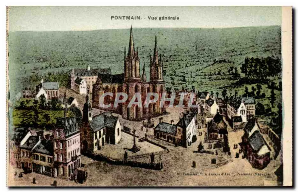 Pontmain - Visão geral — M. Pommier, 'A Jeanne d'Arc', Mayenne - Frente