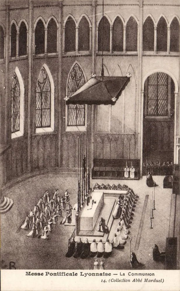 Missa Pontifical de Lyon — A Comunhão — Coleção do Padre Marduel - Frente