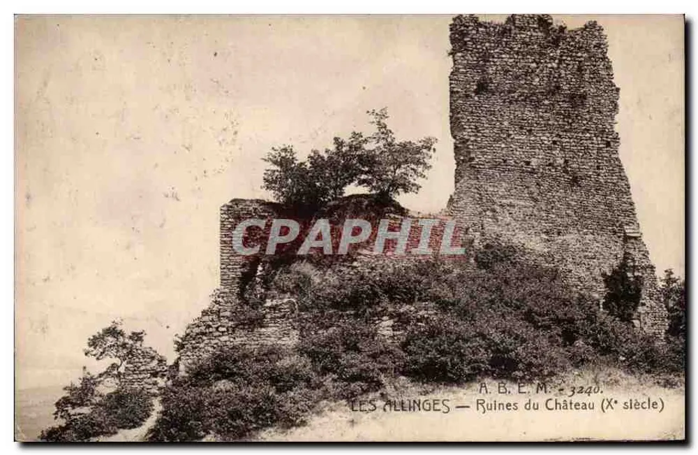 Les Allinges — Ruínas do Castelo (século X*) — A. B. E. M. - 3240 - Frente