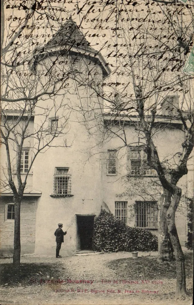St-Jean-de-Bournay — Turm des Spitals, 15. Jahrhundert — R.P. Dignon Edit. St Jean de Bournay - Vorderseite