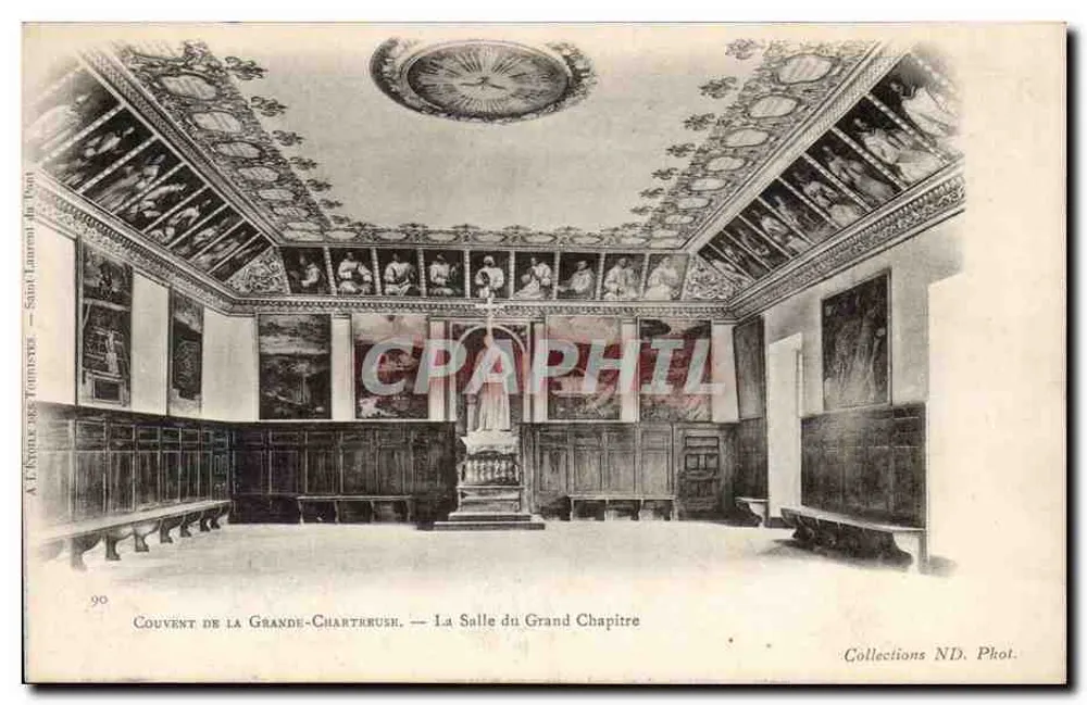 Kloster der Grande-Chartreuse — La Salle du Grand Chapitre — Saint-Laurent-du-Pont — Collections ND. Phot. - Vorderseite