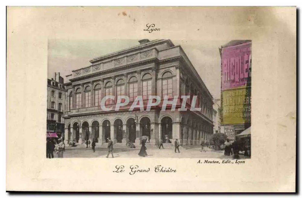 Il Grande Teatro — Lione — A. Mouton, Edit., Lione - Recto