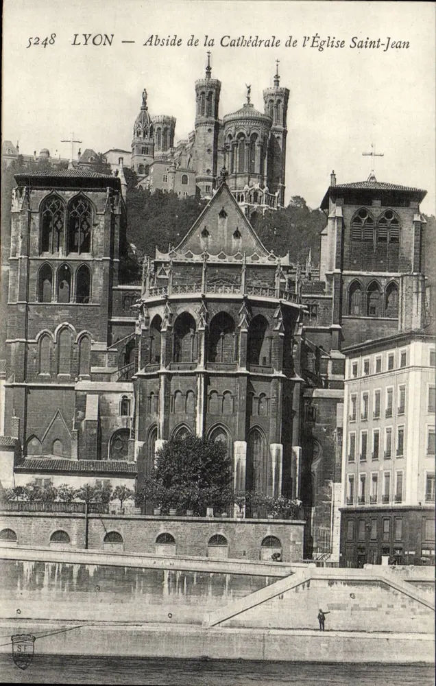 LYON — Abside der Kathedrale der Kirche Saint-Jean — Verlag ST, Nr. 5248 - Vorderseite