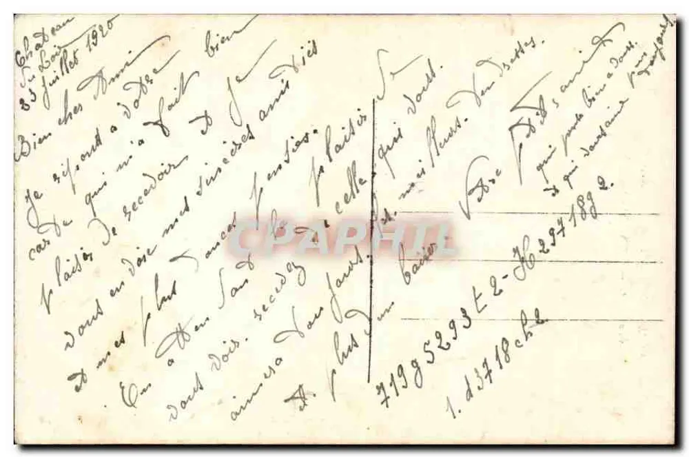 Liebespaar — romantische Szene — DIX n° 987/5 - Rückseite