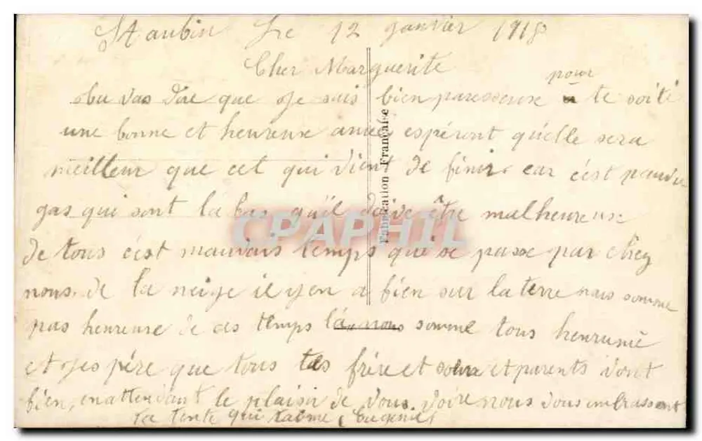 Soldat in kolonialer Helm und Frau in Kleid mit Mustern — Verlag 'Éditions Françaises' Nr. 147 - Rückseite