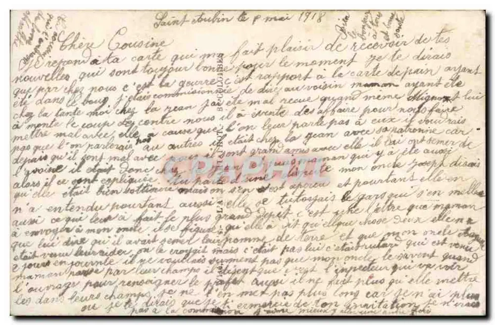 Liebendes Paar — Liebesgedicht — Furia, Nr. 1893/5 - Rückseite
