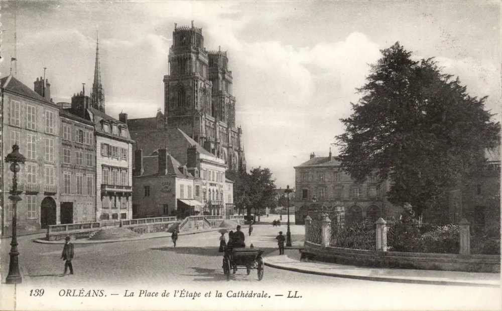 Orléans — Place de l'Étape und die Kathedrale — LL. N° 139 - Vorderseite