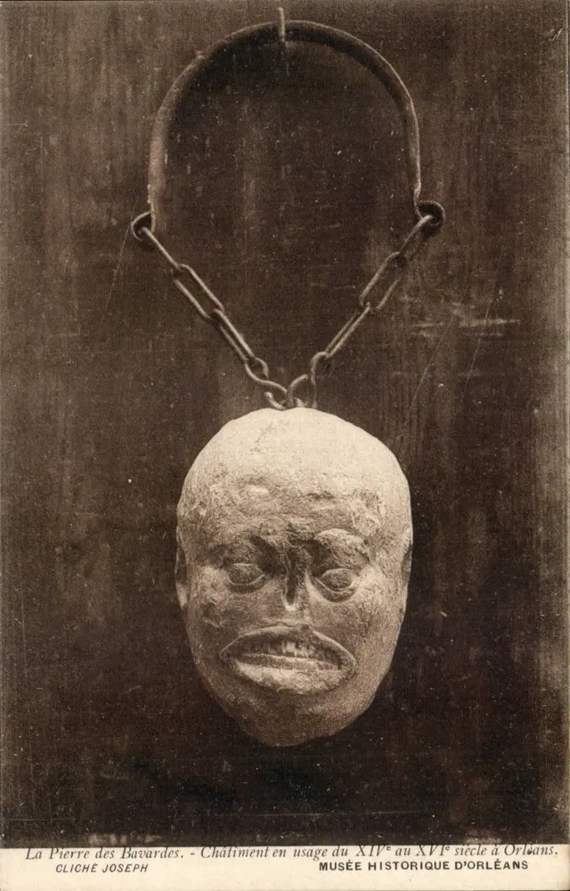 Der Stein der Gossips — Strafgerät im Einsatz vom 14. bis 16. Jahrhundert in Orléans — Musée Historique d'Orléans - Vorderseite