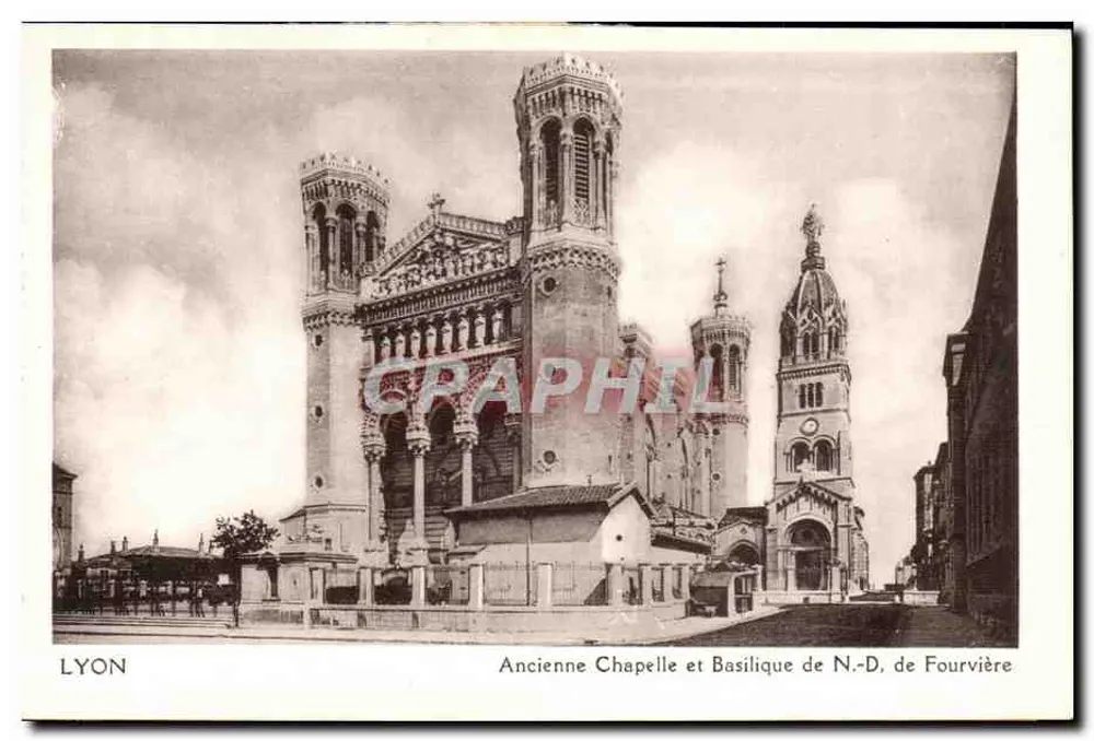 Lyon — Alte Kapelle und Basilika der Jungfrau von Fourvière — Graphphil - Vorderseite