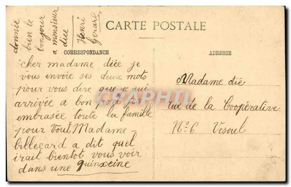 Nancy - Die Ruinen der Abtei im Rampartschlossweg — Krieg 1914 — Cl. Mauriane n°1 - Rückseite