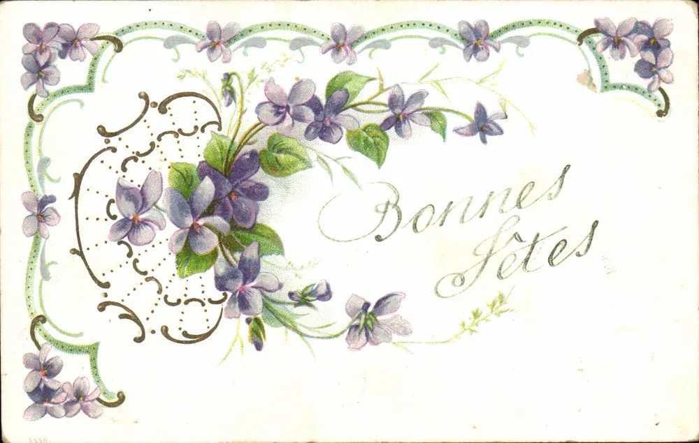 Violette — Frohe Weihnachten — Universal Postal Union - Vorderseite