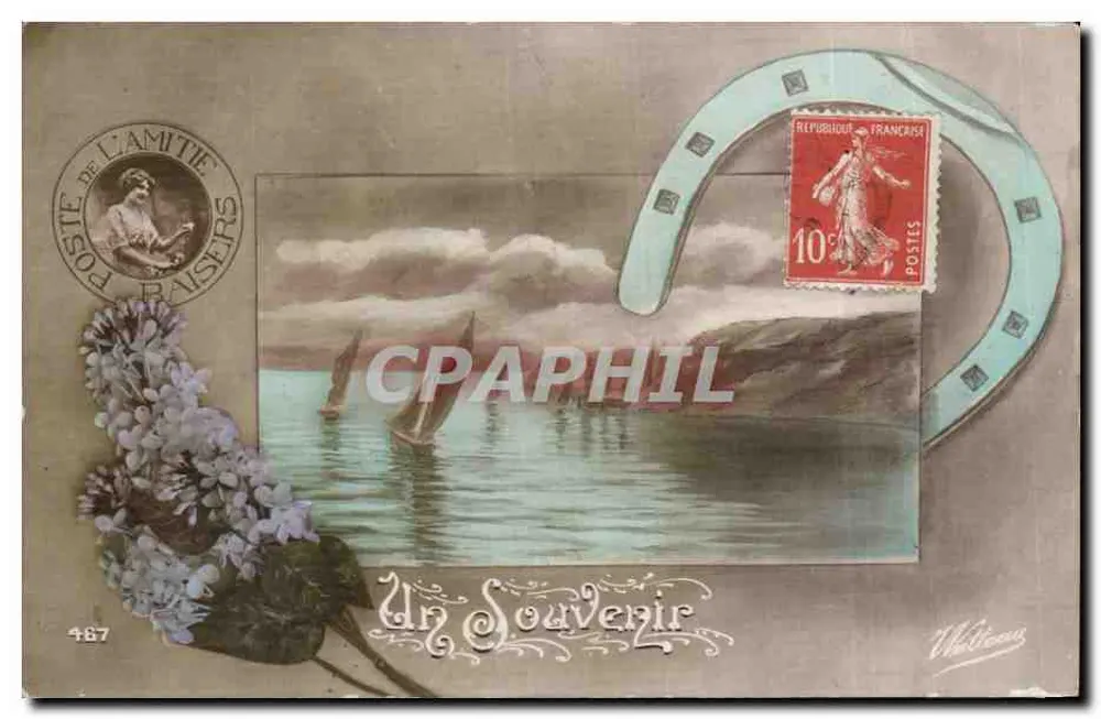 Ansicht der See — Segelboote — Verlag Valtoma, Nr. 487 - Vorderseite