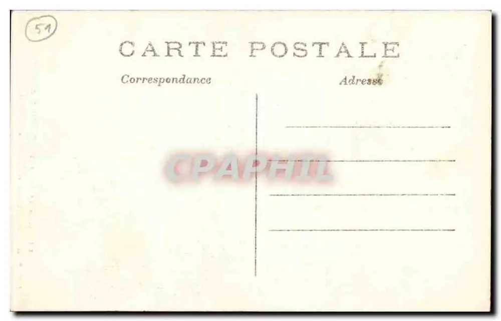 Catedral de Reims — Guerra de 1914 — L.H., Paris, n°44 - Verso