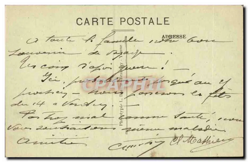 Froidos (Meuse) — Cemitério Militar — Cliché A. Gallois - Verso