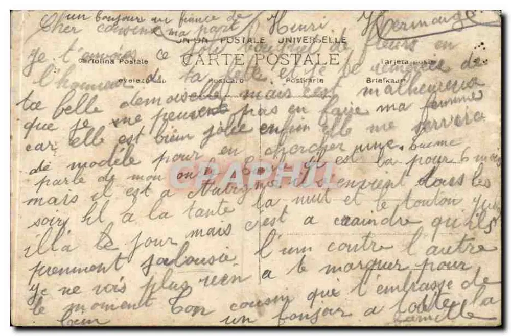 Junge Frau in Seidenkleid mit Blumenbouquet — Frohe Geburtstagskarte — Universal Postcard Nr. 148 - Rückseite