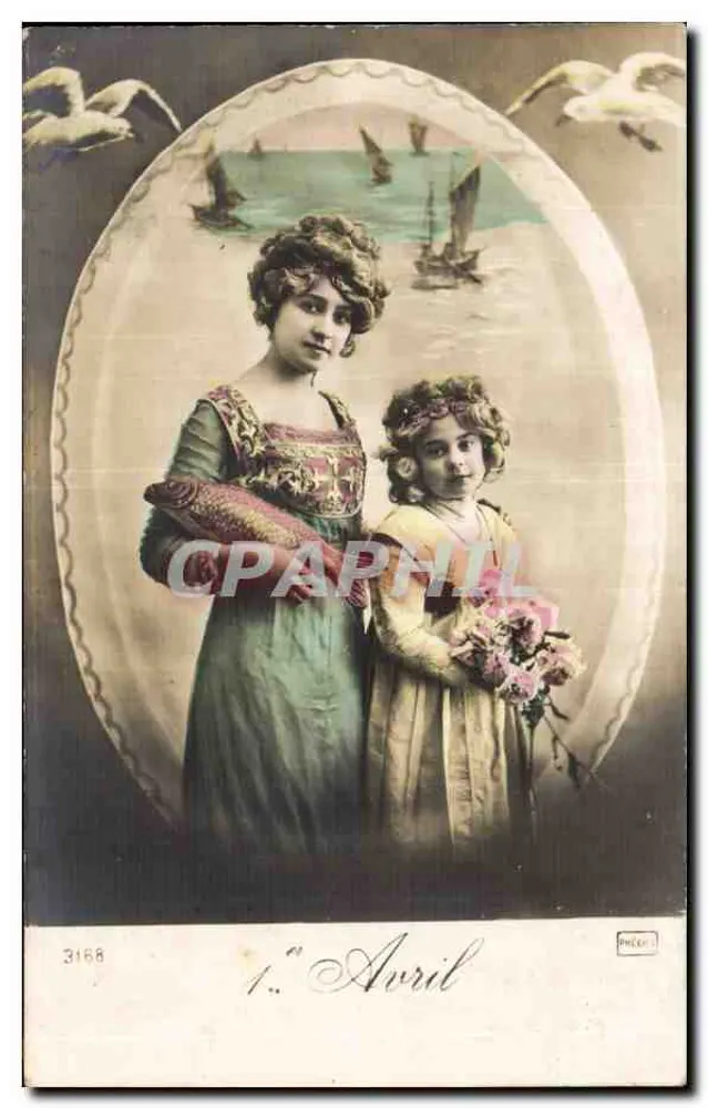 Frau und Kind — 1. April — PHELECH, n° 3168 - Vorderseite