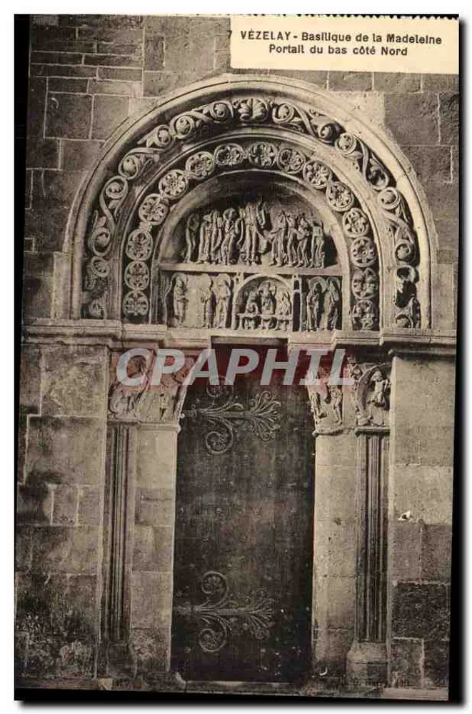 Vézelay - Basilika der Madeleine - Portal der nördlichen Seite - Vorderseite