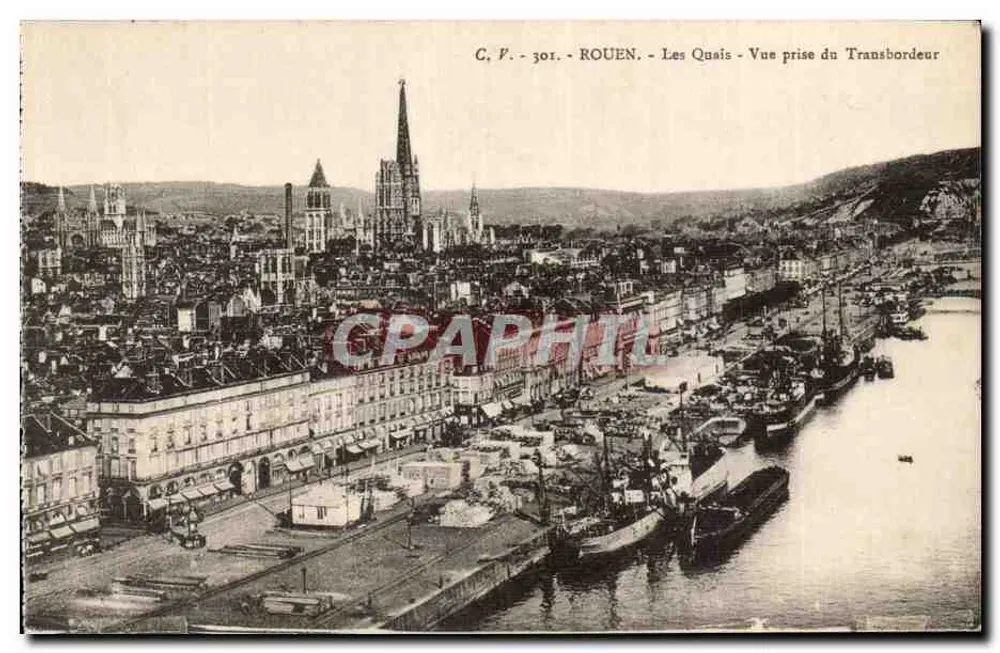 Rouen - Les Quais - Ansicht vom Transbordeur - Vorderseite