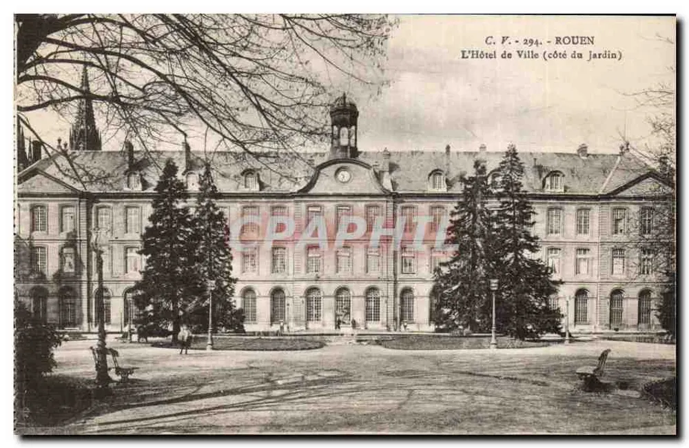 Rouen - Das Rathaus (Gartenseite) — C.F. - 294 - Vorderseite
