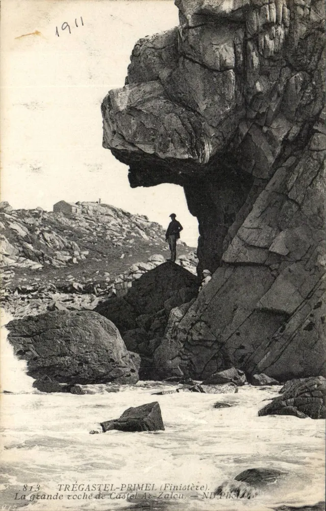 Trégastel-Primel — Der große Felsen von Castel-Az-Zalou — ND. Foto. - Vorderseite