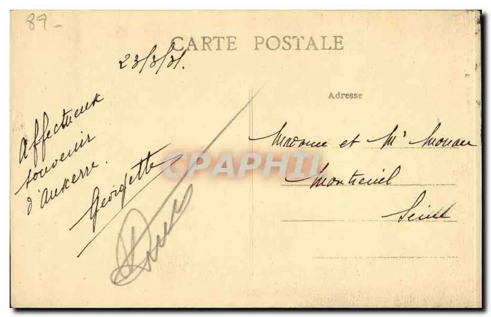 Auxerre — A Catedral — Editor C. C. Laffitte, n° 35 - Verso