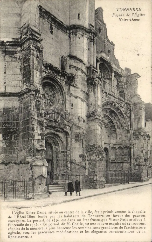 Tonnerre — Fachada da Igreja Nossa Senhora — editor Néton Made Morveau, número de série não visível - Frente