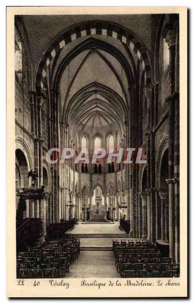 Vézelay — Basílica de Nossa Senhora da Madeleine. O coro — C° des Arts, Strasbourg - Frente