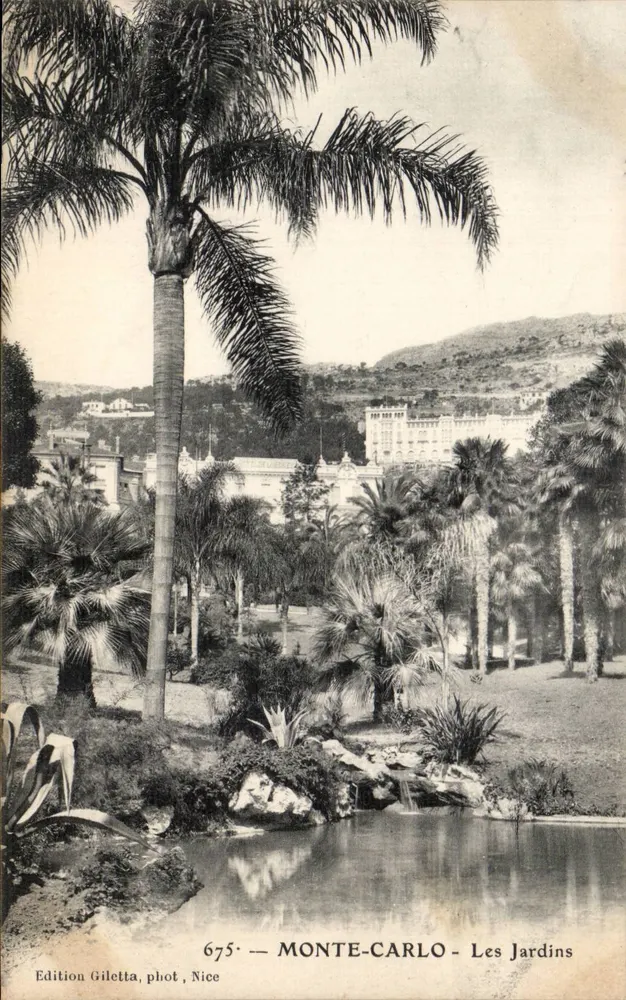 Monte-Carlo — Os Jardins — Edição Giletta, fot. Nice, n°675 - Frente