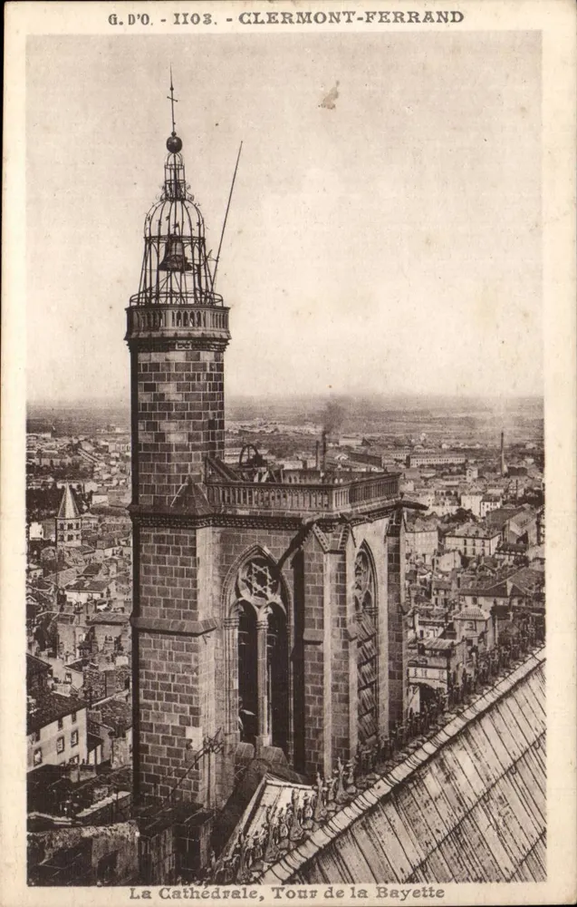 Clermont-Ferrand — Turm der Bayette, Ansicht der Kathedrale — G.D'O. n°1103 - Vorderseite