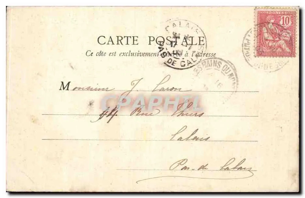 Sala de aspiração (3ª classe) — Mont-Dore — B. F., Paris - Verso