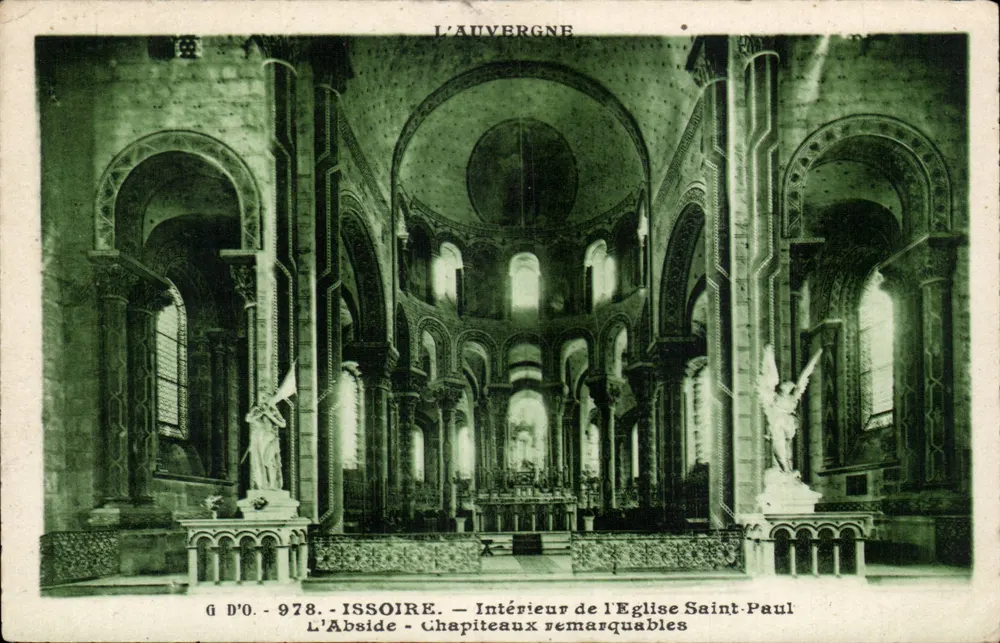 Issoire — Innenansicht der Kirche Saint-Paul — Die Apse — Bemerkenswerte Kapitelle — G D'O. - 978 - Vorderseite
