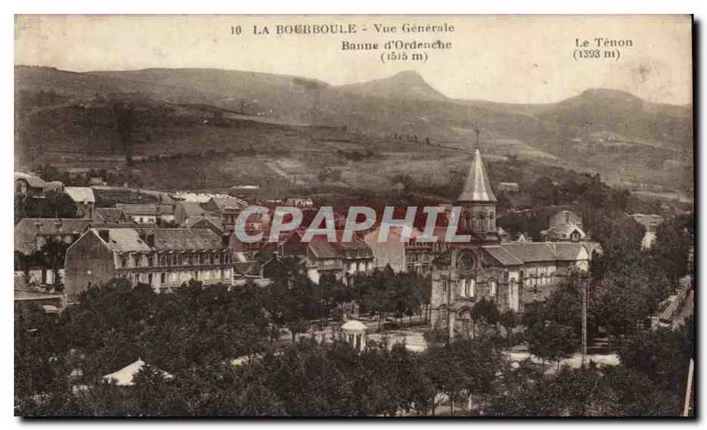 La Bourboule - Allgemeiner Blick — Banne d'Ordenche (1515 m) und Le Ténon (1393 m) - Vorderseite