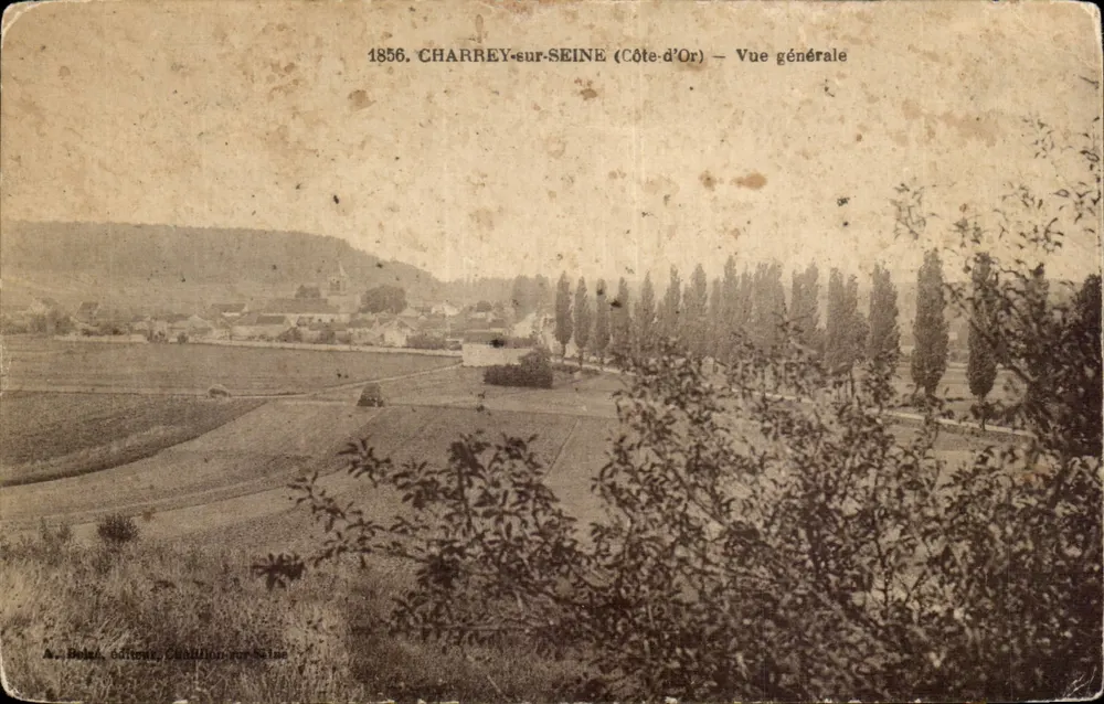 Charrey-sur-Seine (Côte-d'Or) — Vista geral — A. Beint, editor, Châtillon-sur-Seine - Frente