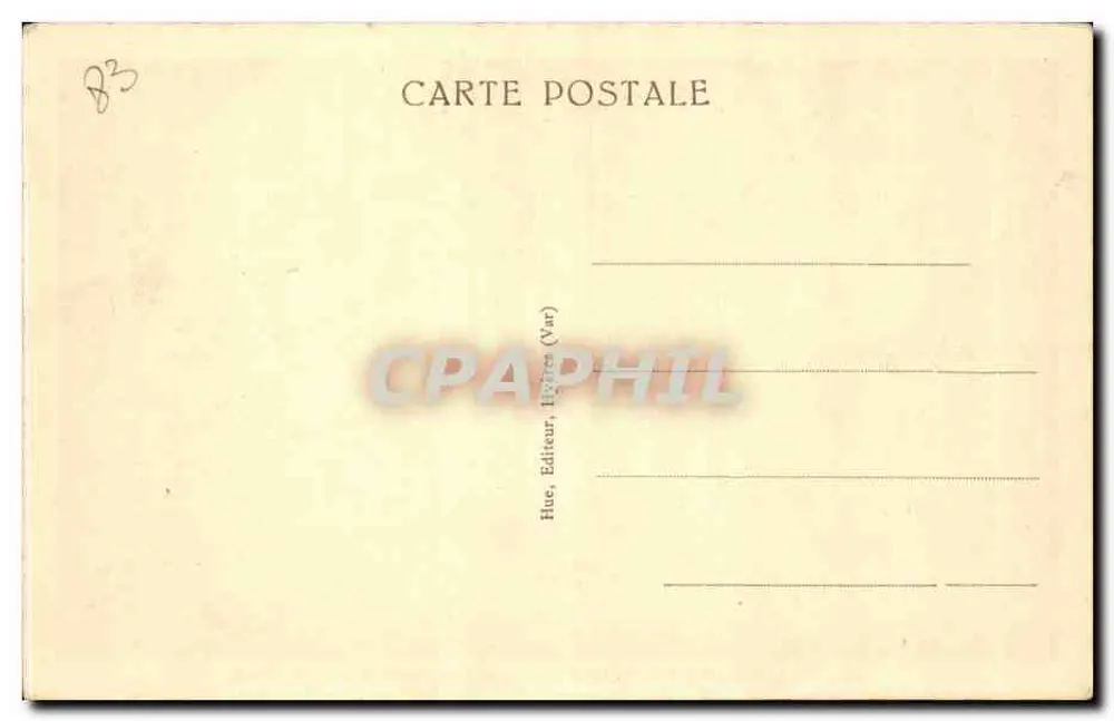 Hyères-les-Palmiers — Die maritimen Kiefern an der Strände — E. Hue, n°23 - Rückseite