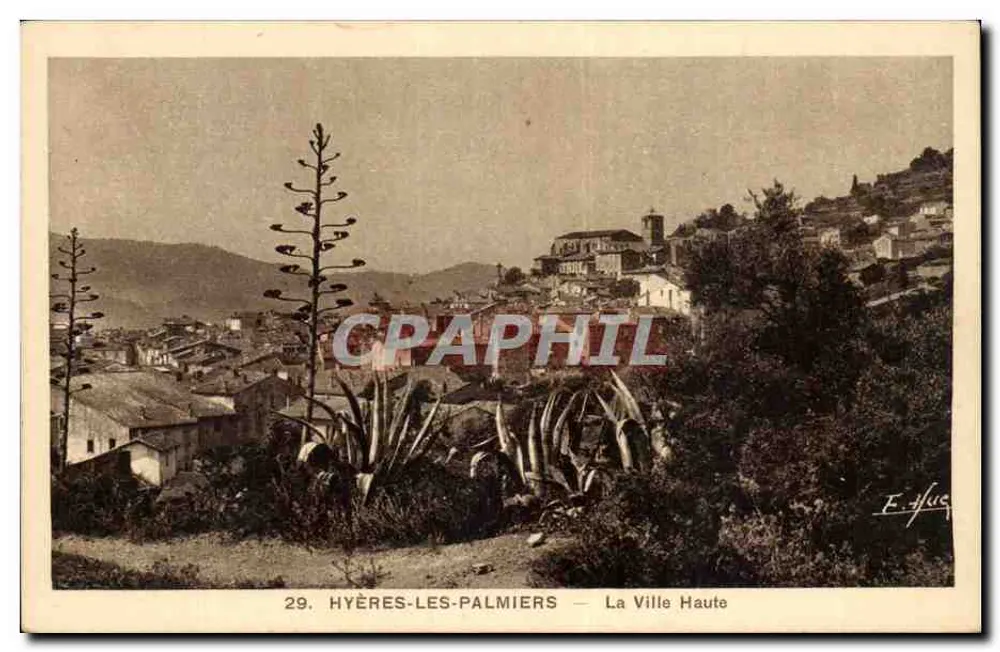 Hyères-les-Palmiers — Die Oberstadt — Hue, Verleger (Var) - Vorderseite