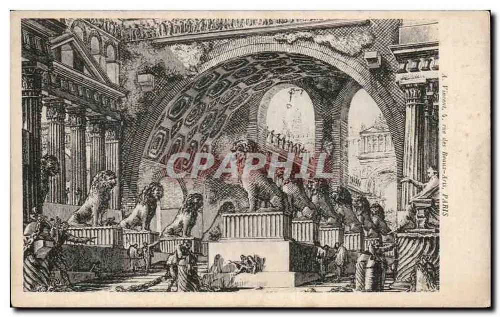 Interior de um anfiteatro antigo — A. Vincent, 9, rue des Beaux-Arts, PARIS - Frente