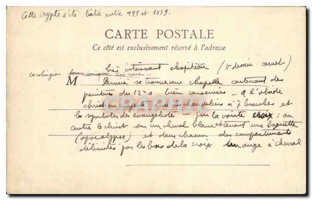 Auxerre — Cripta da Catedral — B. F., PARIS - Verso