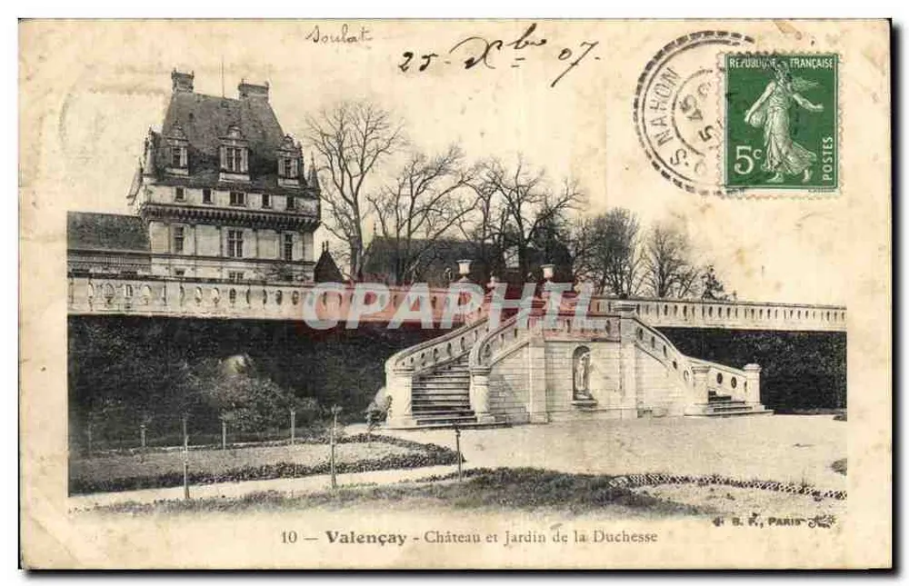 Valençay — Schloss und Garten der Herzogin — E. F. PARIS, n°10 - Vorderseite