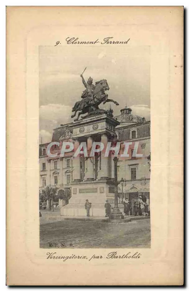 Vercingétorix, por Bartholdi — estátua equestre em Clermont-Ferrand — E.I.N.B. - Frente