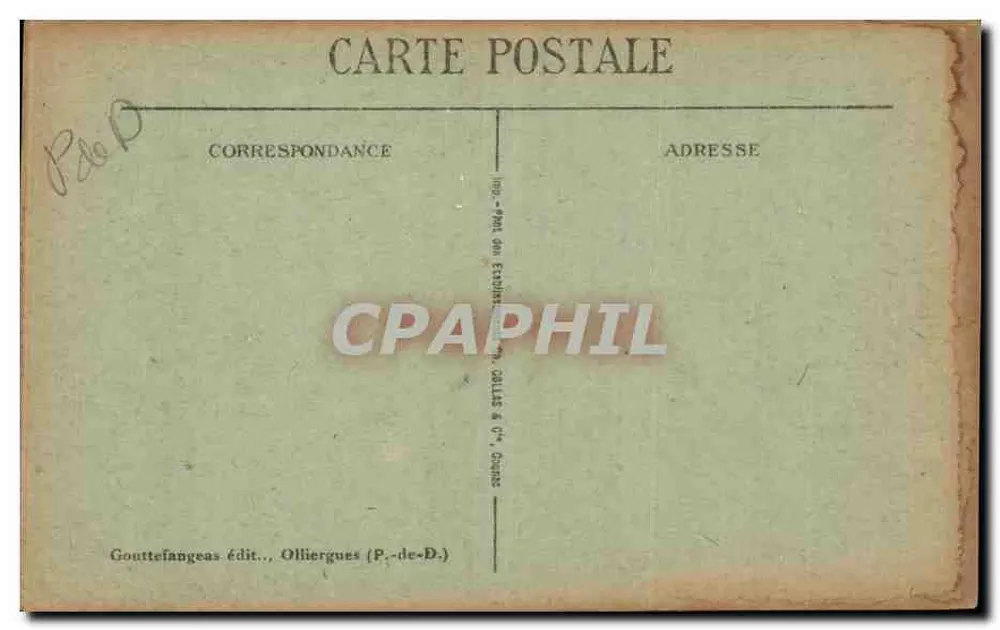 Clermont-Ferrand — A Catedral — G. d'O. n° 4100 - Verso
