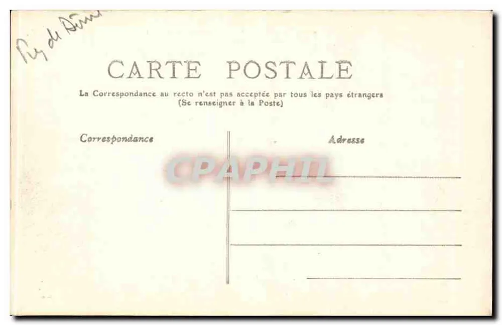 Clermont-Ferrand — Die Artillerie-Schule — M.T. n°117 - Rückseite