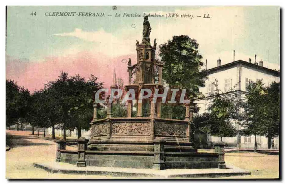 Clermont-Ferrand — Fontäne von Amboise (15. Jahrhundert) — LL. - Vorderseite