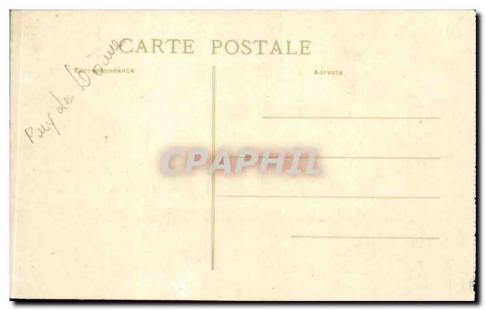 Clermont-Ferrand — Panoramablick mit Porträt einer Frau — Auvergne - Rückseite