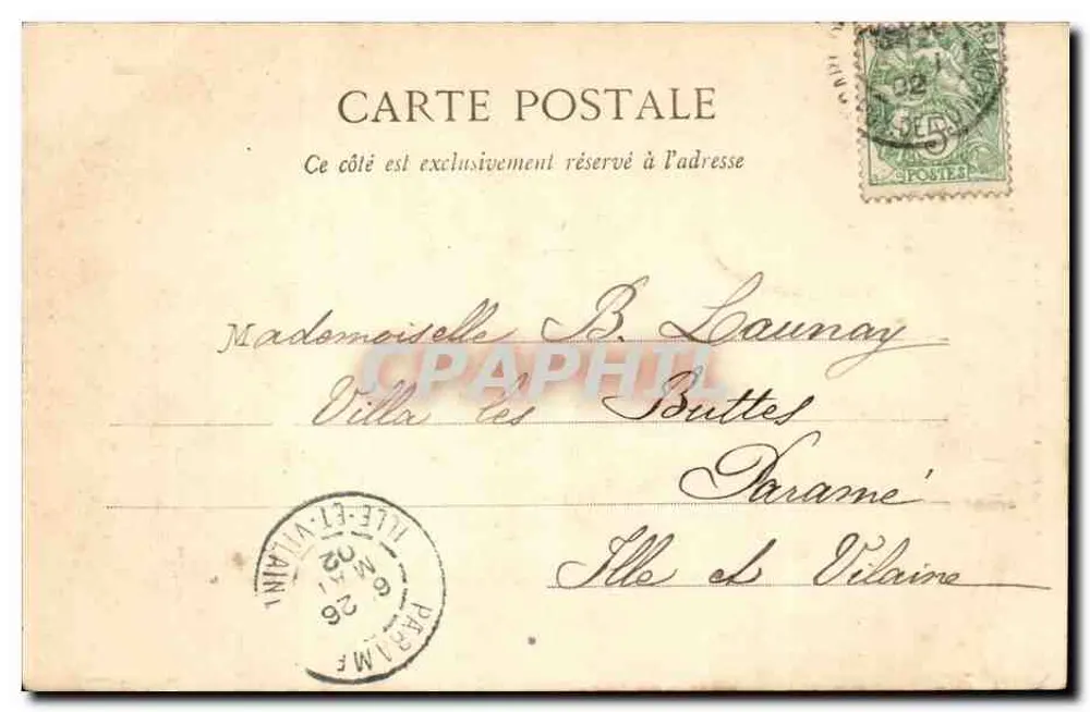 Clermont-Ferrand — La Fontaine Jacques d'Amboise & das Hauptquartier — Lib. Bougé-Pial, 24, rue de Vichy, Clermont-Ferrand - Rückseite