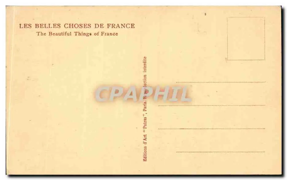 Arco do Triunfo — Paris — Éditions d'Art 'Patras' - Verso