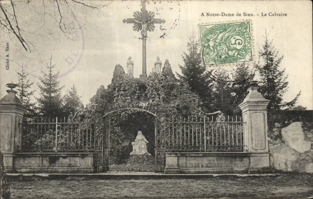A Notre-Dame de Sion - O Calvário — Cliché A. Haas - Frente
