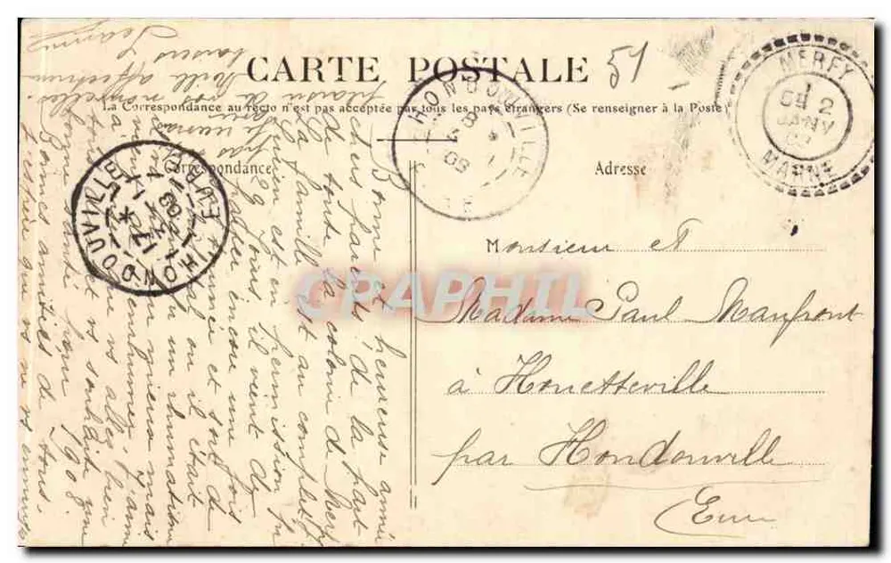 Reims — Fachada da Catedral — Editor não identificado, n° de série 89 - Verso